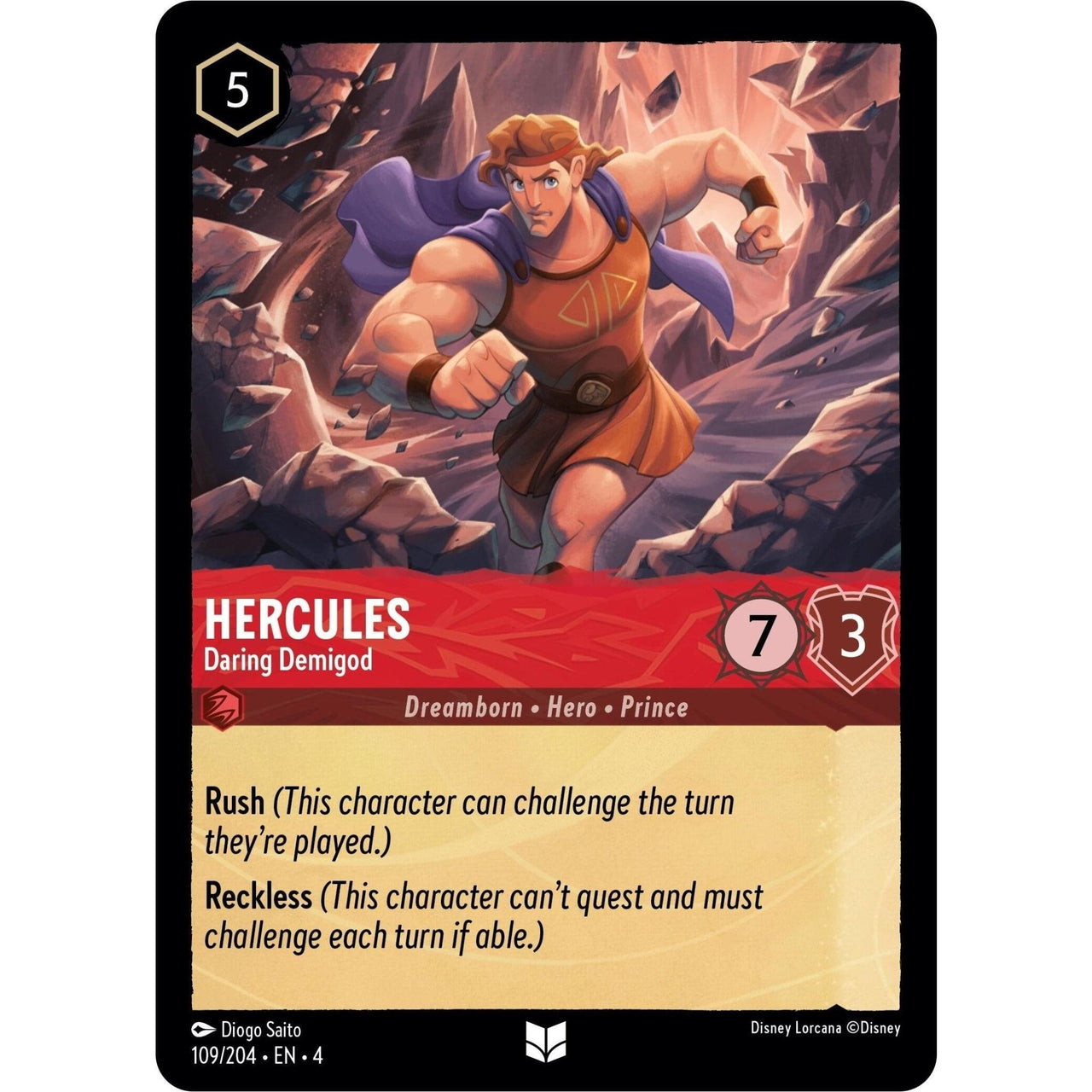 Ravensburger Hercules - Daring Demigod (109/204) (Ursula's Return) by LAB7 Malta, Europe