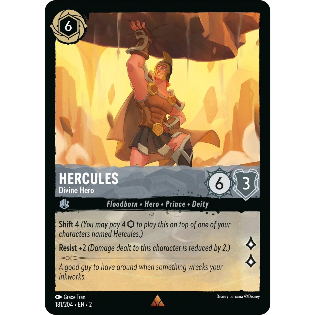 Ravensburger Hercules - Divine Hero (181/204) (Rise of the Floodborn) by LAB7 Malta, Europe