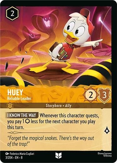 Ravensburger Huey - Reliable Leader (Foil) (3/204) (Reign of Jafar) by LAB7 Malta, Europe