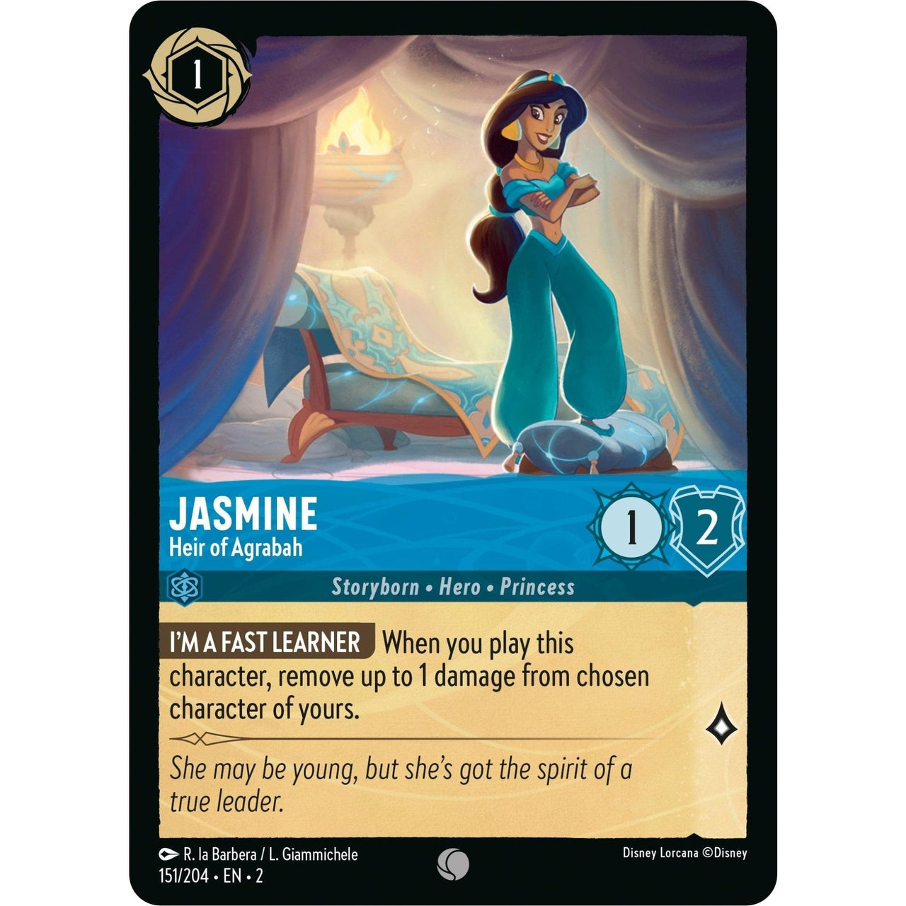 Ravensburger Jasmine - Heir of Agrabah (151/204) (Rise of the Floodborn) by LAB7 Malta, Europe