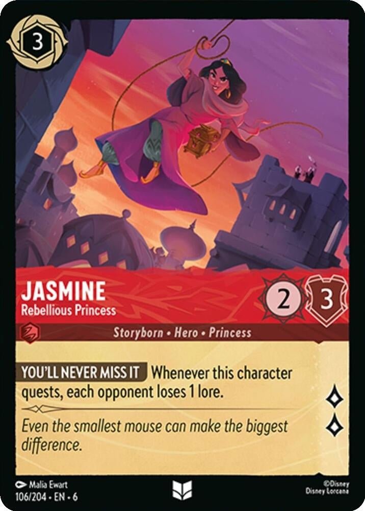 Ravensburger Jasmine - Rebellious Princess (106/204) (Azurite Sea) by LAB7 Malta, Europe