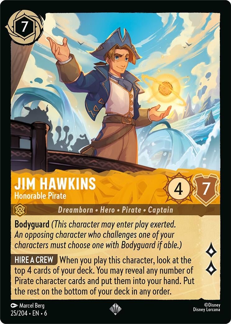 Ravensburger Jim Hawkins - Honorable Pirate (25/204) (Azurite Sea) by LAB7 Malta, Europe