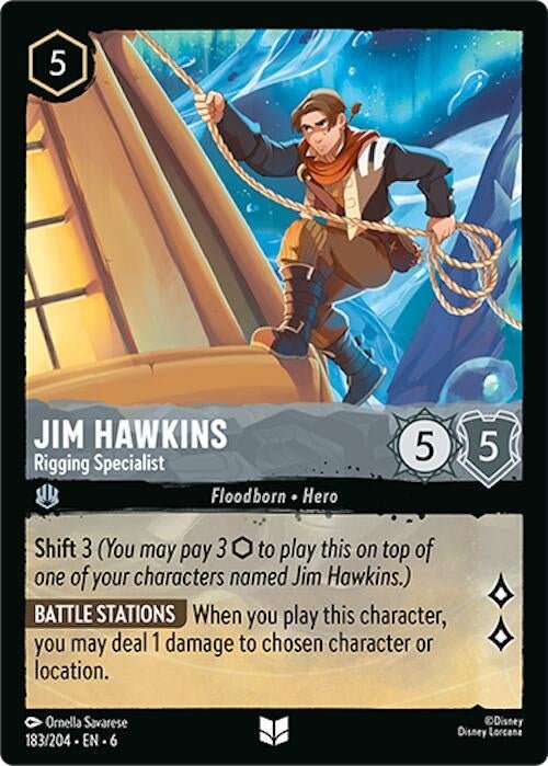 Ravensburger Jim Hawkins - Rigging Specialist (183/204) (Azurite Sea) by LAB7 Malta, Europe