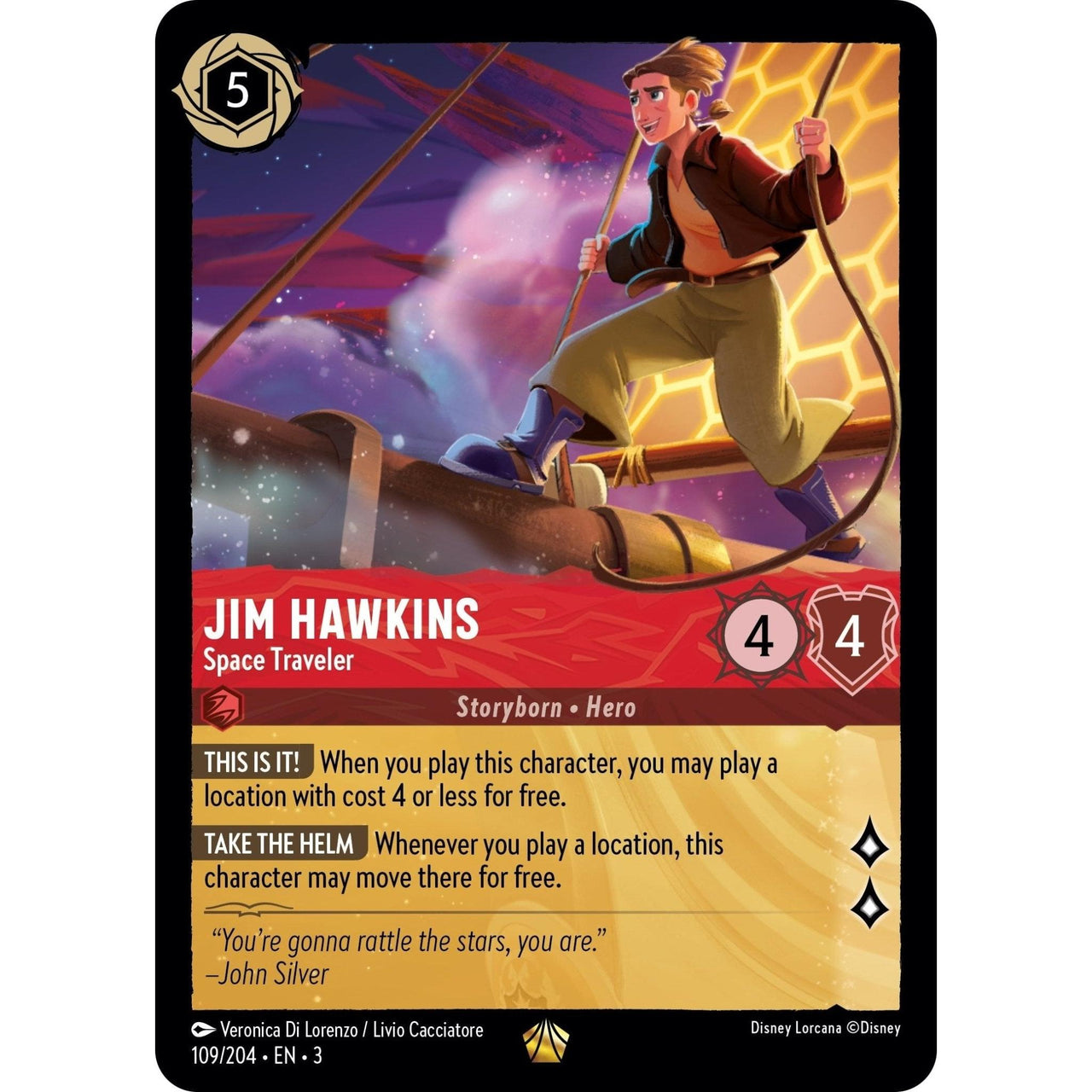 Ravensburger Jim Hawkins - Space Traveler (109/204) (Into the Inklands) by LAB7 Malta, Europe