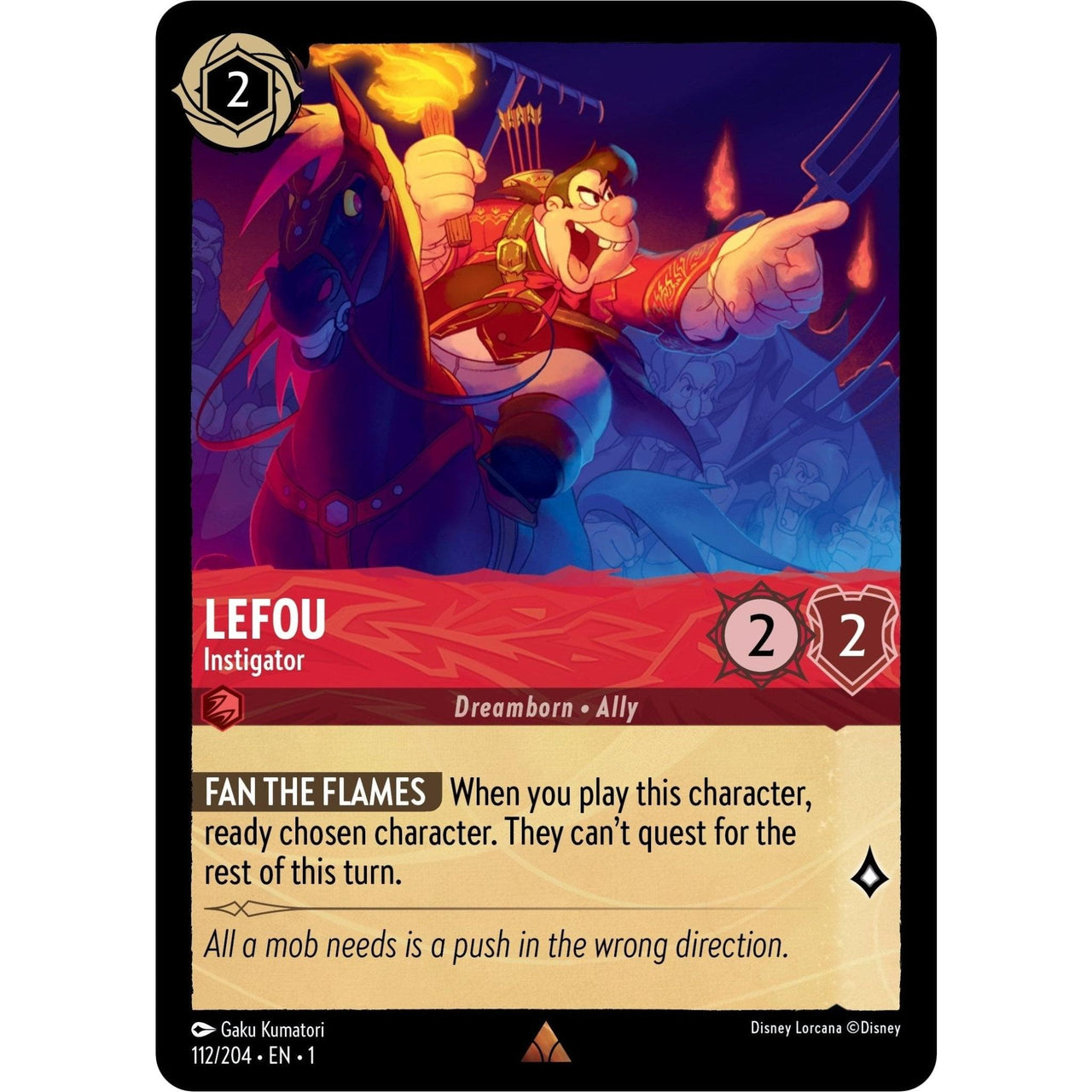 Ravensburger Lefou - Instigator (112/204) (The First Chapter) by LAB7 Malta, Europe