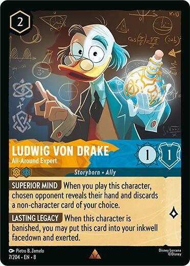 Ravensburger Ludwig Von Drake - All - Around Expert (7/204) (Reign of Jafar) by LAB7 Malta, Europe