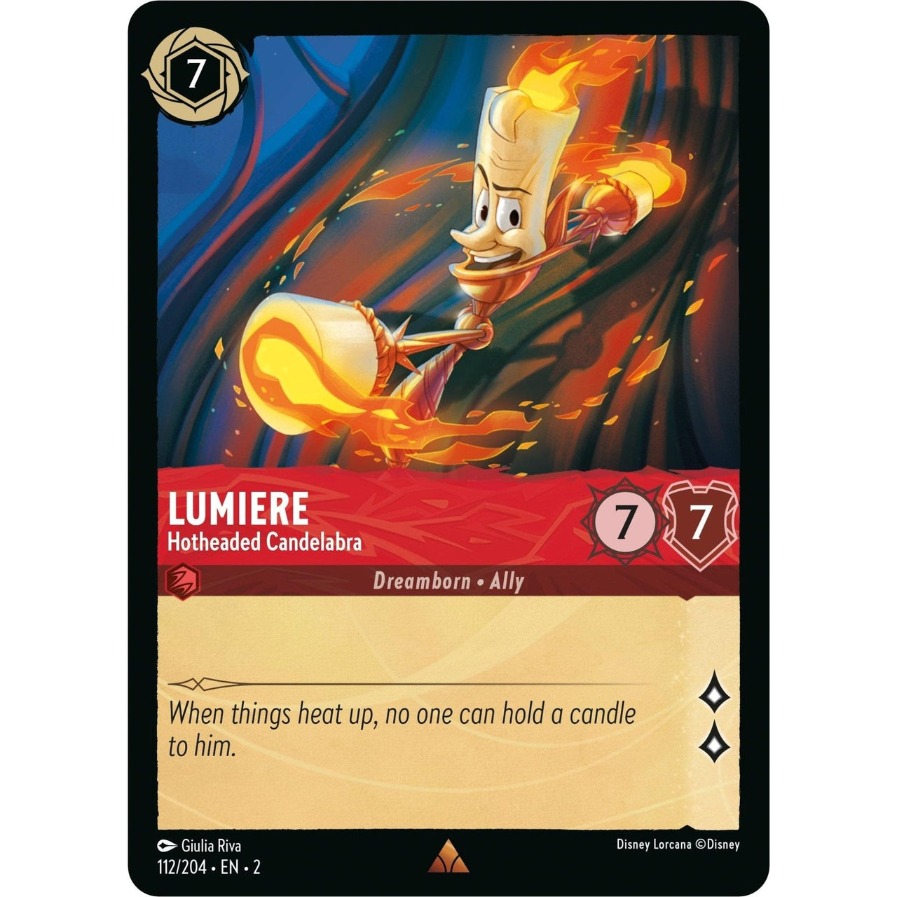 Ravensburger Lumiere - Hotheaded Candelabra (112/204) (Rise of the Floodborn) by LAB7 Malta, Europe