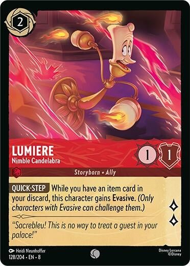 Ravensburger Lumiere - Nimble Candelabra (128/204) (Reign of Jafar) by LAB7 Malta, Europe