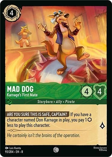 Ravensburger Mad Dog - Karnage's First Mate (93/204) (Reign of Jafar) by LAB7 Malta, Europe