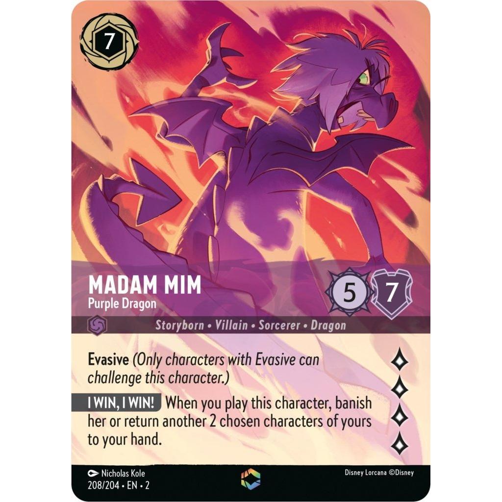 Ravensburger Madam Mim - Purple Dragon (Enchanted) (208/204) (Rise of the Floodborn) by LAB7 Malta, Europe