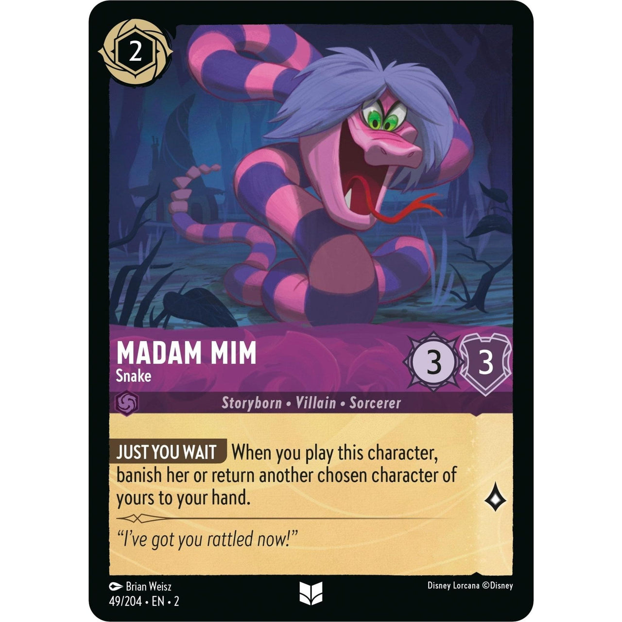 Ravensburger Madam Mim - Snake (49/204) (Rise of the Floodborn) by LAB7 Malta, Europe