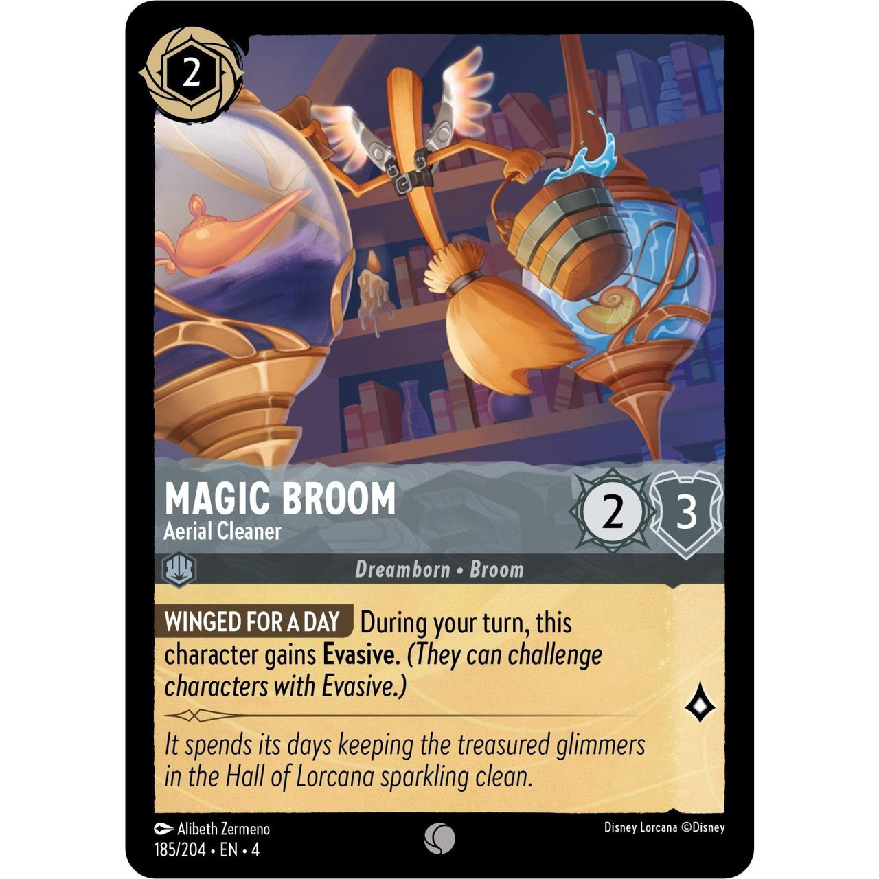 Ravensburger Magic Broom - Aerial Cleaner (185/204) (Ursula's Return) by LAB7 Malta, Europe