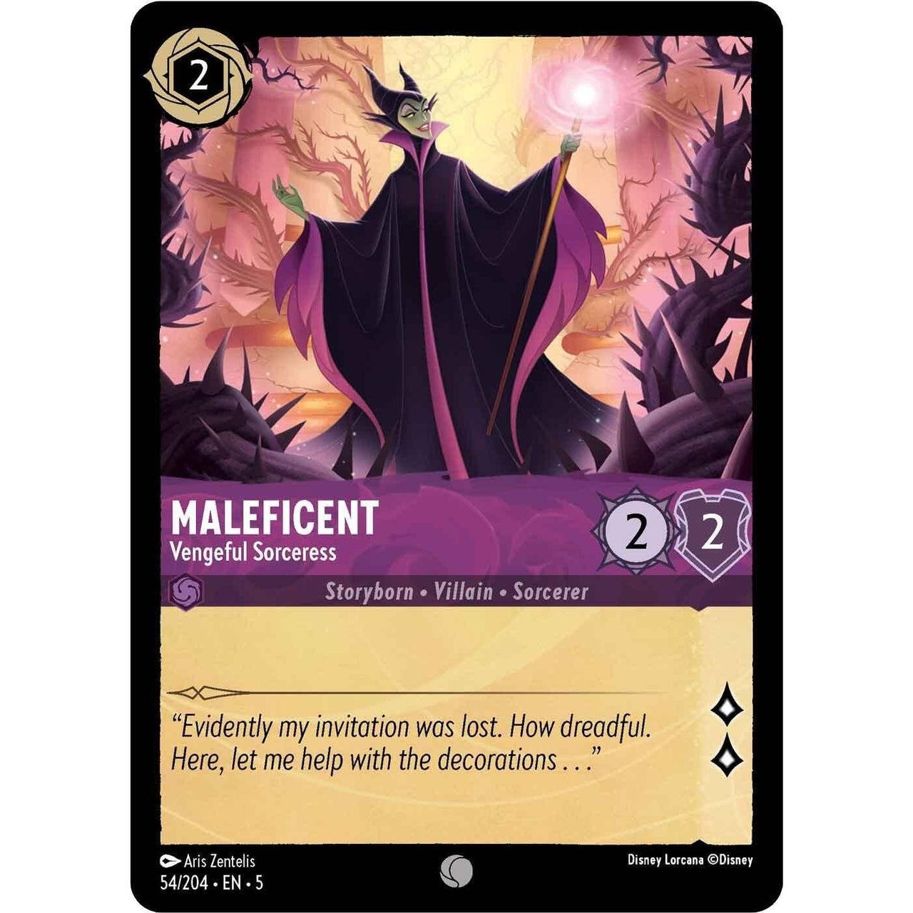 Ravensburger Maleficent - Vengeful Sorceress (54/204) (Shimmering Skies) by LAB7 Malta, Europe