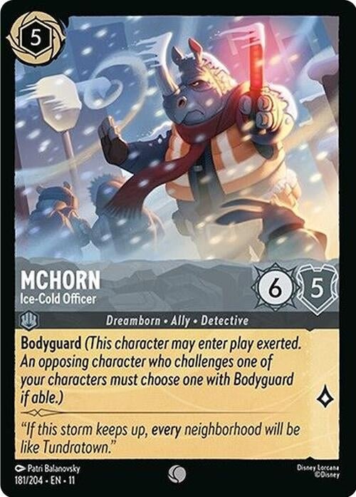 Disney Lorcana McHorn - Ice - Cold Officer by LAB7 Malta, Europe
