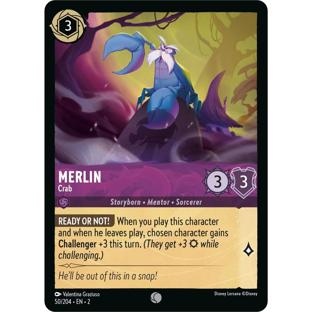 Ravensburger Merlin - Crab (50/204) (Rise of the Floodborn) by LAB7 Malta, Europe