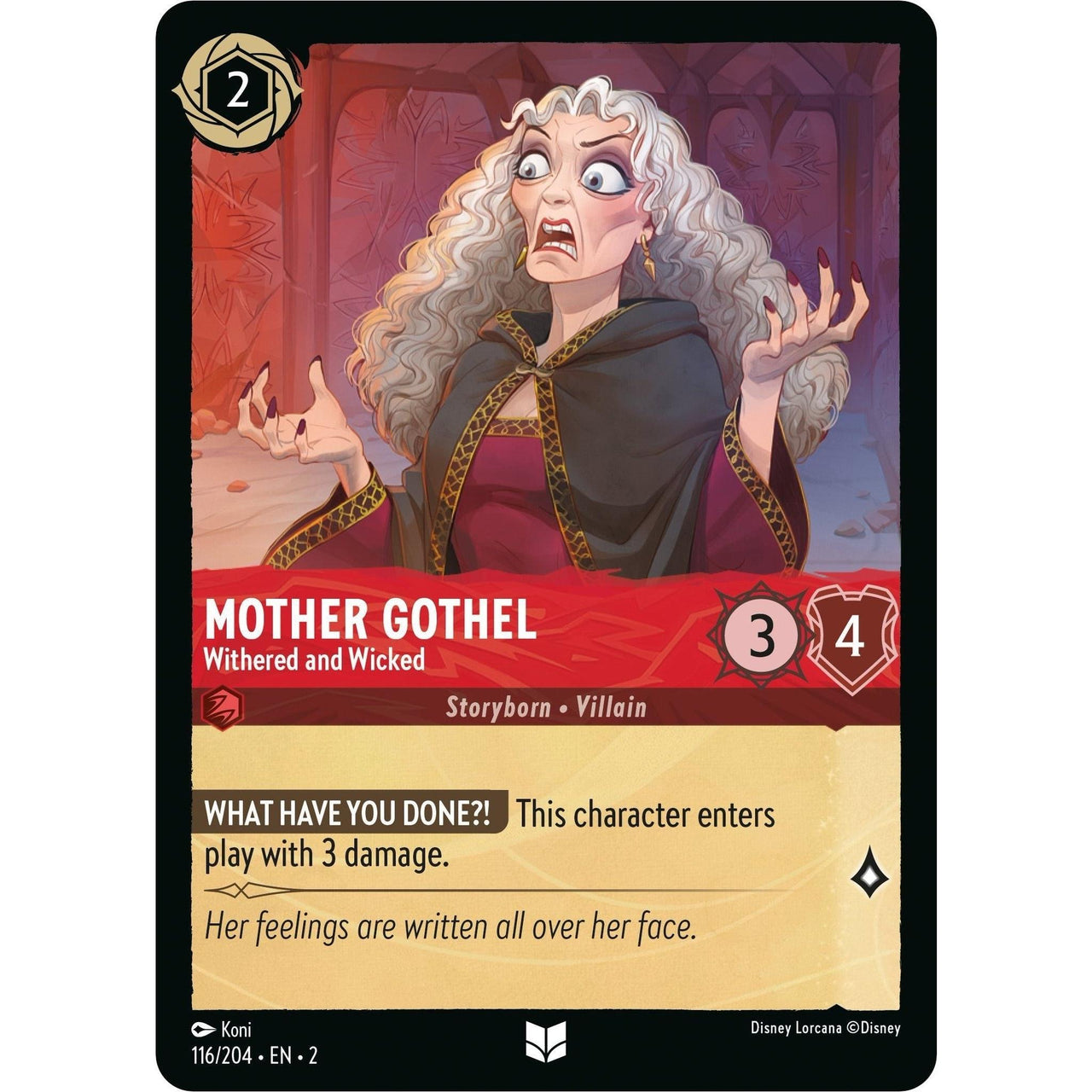 Ravensburger Mother Gothel - Withered and Wicked (116/204) (Rise of the Floodborn) by LAB7 Malta, Europe