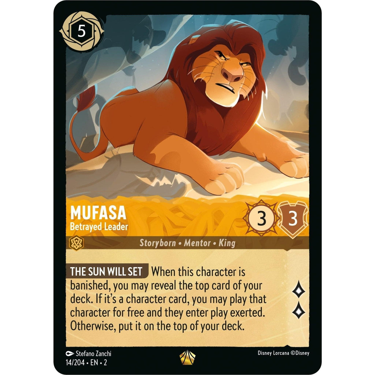 Ravensburger Mufasa - Betrayed Leader (14/204) (Rise of the Floodborn) by LAB7 Malta, Europe