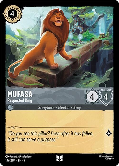 Ravensburger Mufasa - Respected King (196/204) (Archazia's Island) by LAB7 Malta, Europe