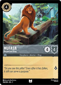 Ravensburger Mufasa - Respected King (196/204) (Archazia's Island) by LAB7 Malta, Europe