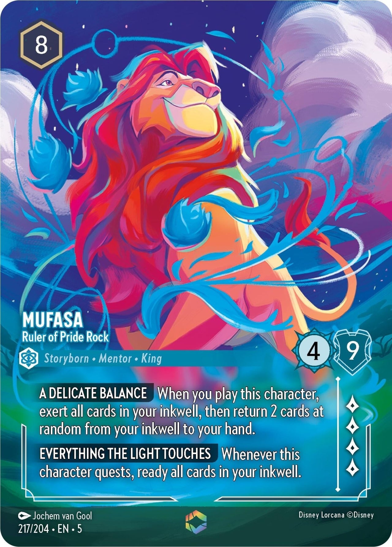Ravensburger Mufasa - Ruler of Pride Rock (Enchanted) (217/204) (Shimmering Skies) by LAB7 Malta, Europe
