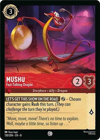 Ravensburger Mushu - Fast - Talking Dragon (130/204) (Reign of Jafar) by LAB7 Malta, Europe