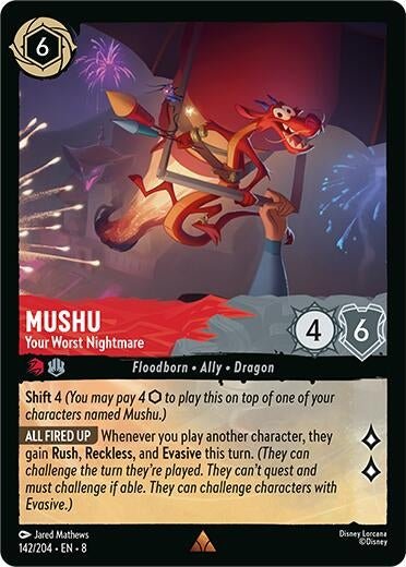Ravensburger Mushu - Your Worst Nightmare (142/204) (Reign of Jafar) by LAB7 Malta, Europe