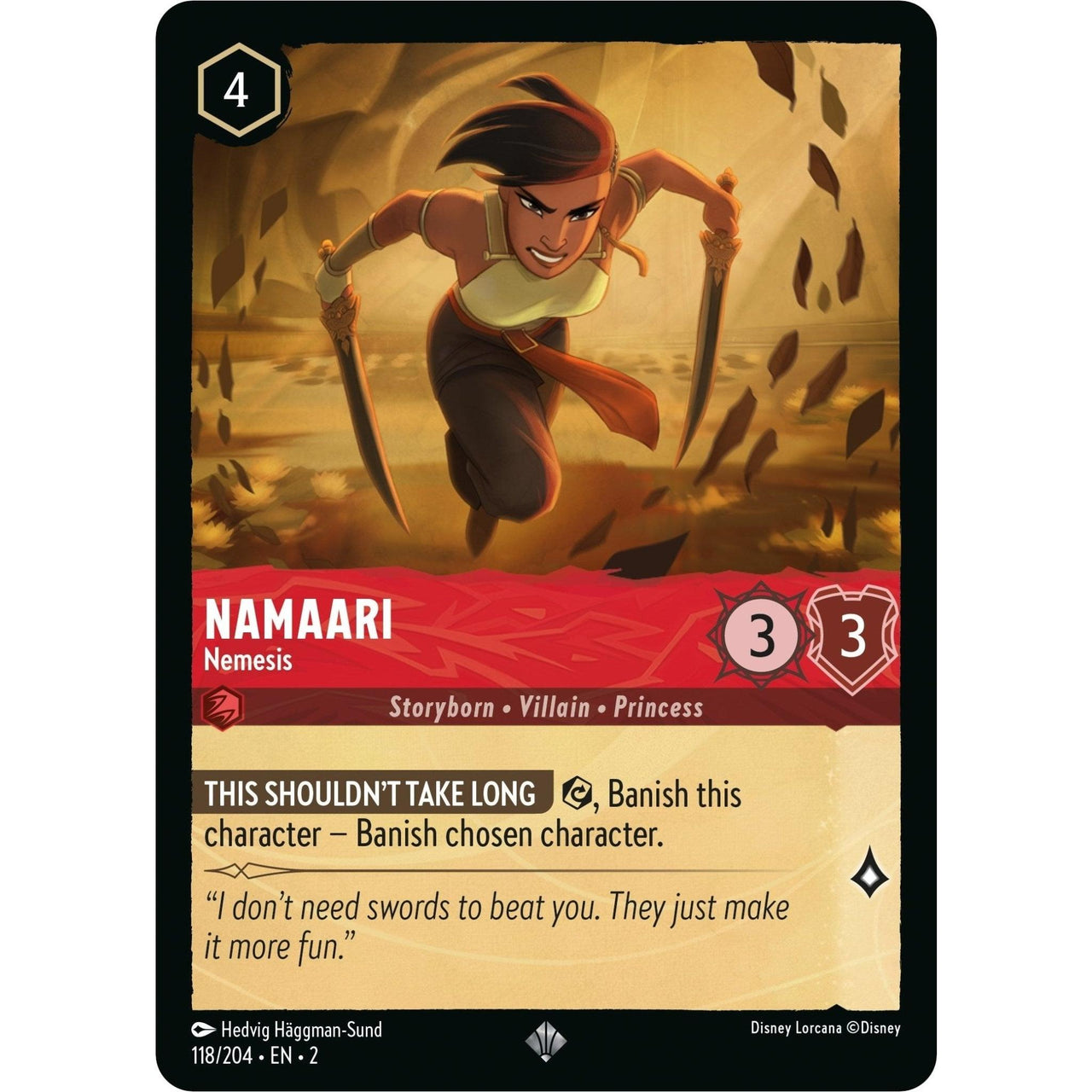 Ravensburger Namaari - Nemesis (118/204) (Rise of the Floodborn) by LAB7 Malta, Europe