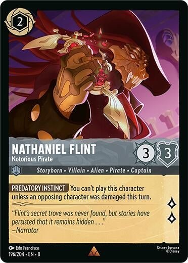 Ravensburger Nathaniel Flint - Notorious Pirate (196/204) (Reign of Jafar) by LAB7 Malta, Europe