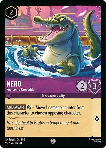 Ravensburger Nero - Fearsome Crocodile (65/204) (Reign of Jafar) by LAB7 Malta, Europe