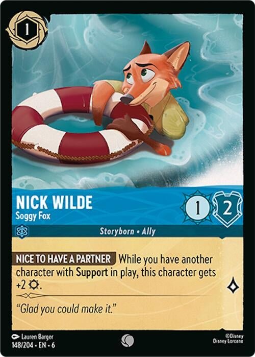 Ravensburger Nick Wilde - Soggy Fox (148/204) (Azurite Sea) by LAB7 Malta, Europe