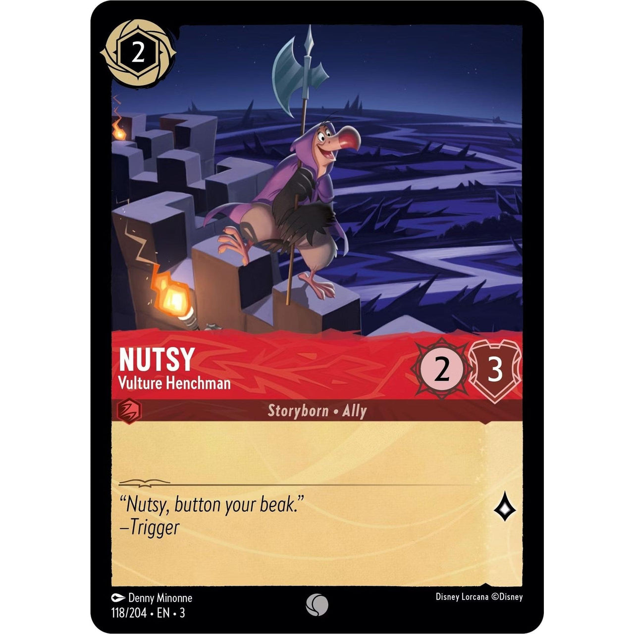 Ravensburger Nutsy - Vulture Henchman (118/204) (Into the Inklands) by LAB7 Malta, Europe