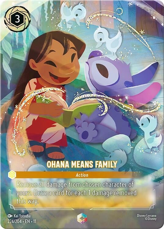 Disney Lorcana Ohana Means Family (Enchanted) (224/204) by LAB7 Malta, Europe