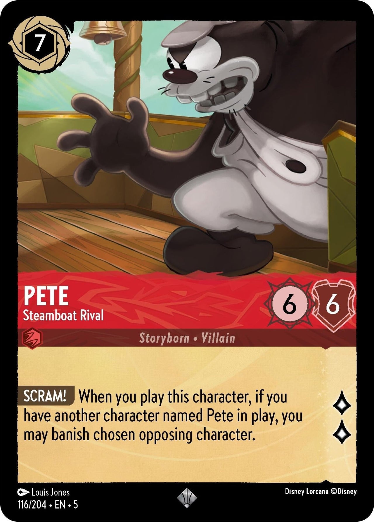 Ravensburger Pete - Steamboat Rival (116/204) (Shimmering Skies) by LAB7 Malta, Europe
