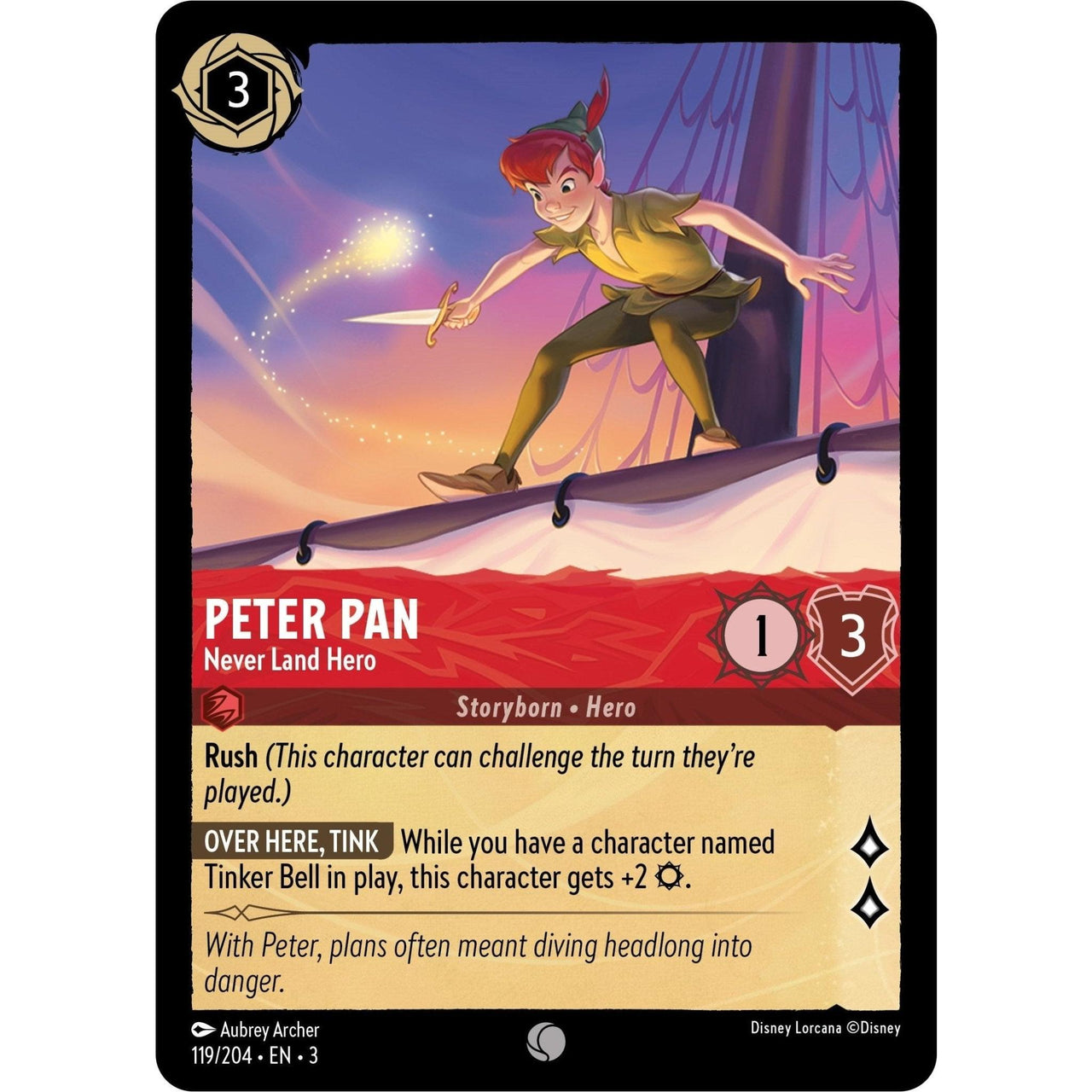 Ravensburger Peter Pan - Never Land Hero (119/204) (Into the Inklands) by LAB7 Malta, Europe