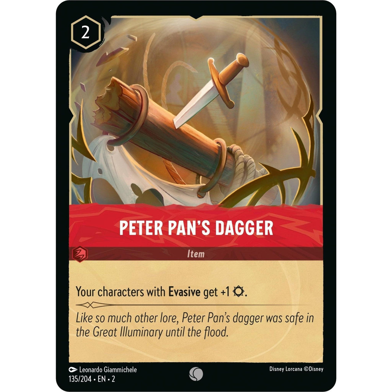 Ravensburger Peter Pan's Dagger (135/204) (Rise of the Floodborn) by LAB7 Malta, Europe