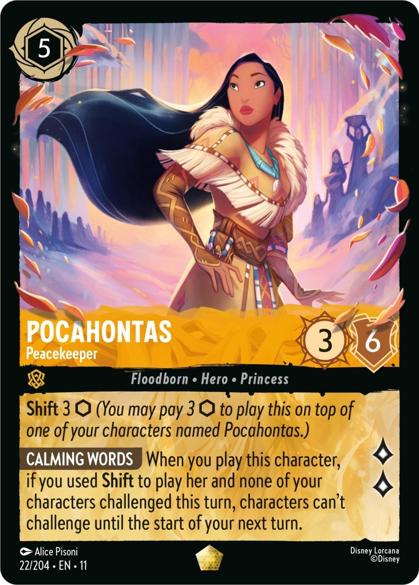 Disney Lorcana Pocahontas - Peacekeeper (22/204) by LAB7 Malta, Europe