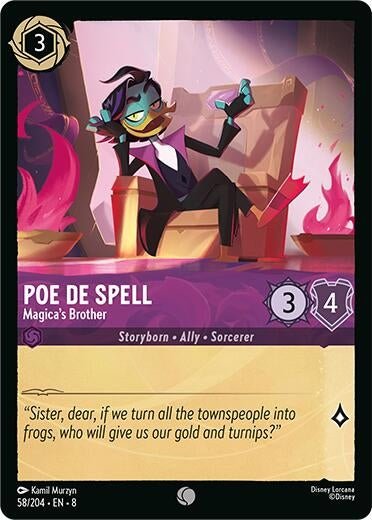 Ravensburger Poe De Spell - Magica's Brother (58/204) (Reign of Jafar) by LAB7 Malta, Europe