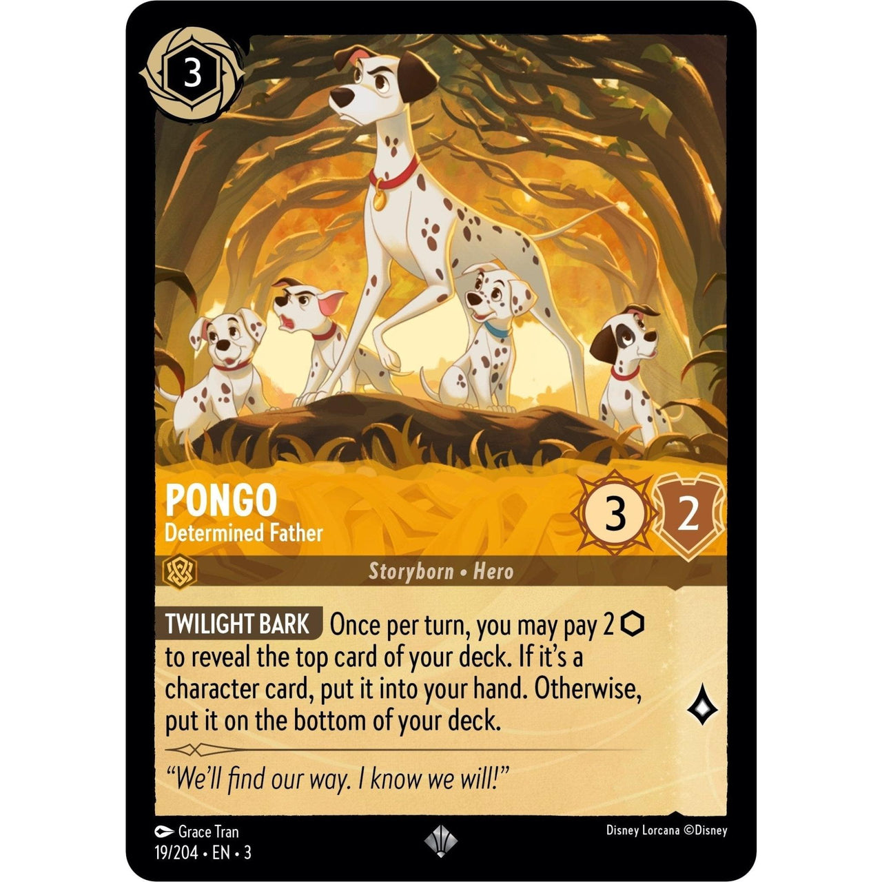 Ravensburger Pongo - Determined Father (19/204) (Into the Inklands) by LAB7 Malta, Europe
