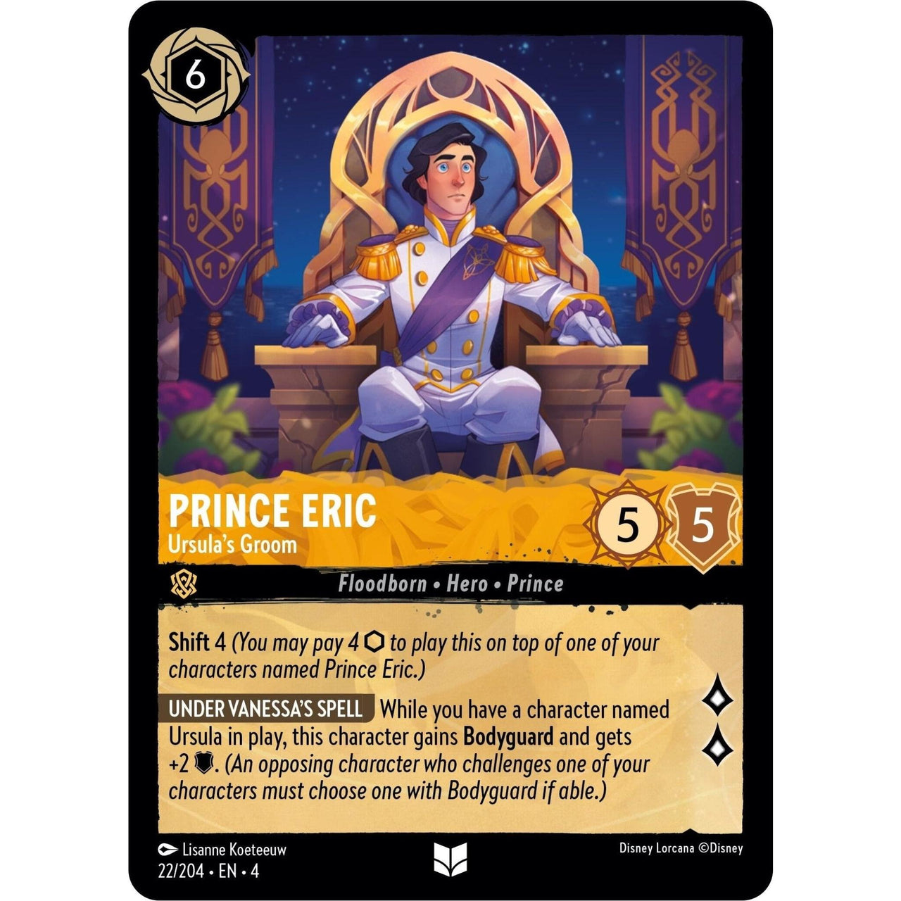 Ravensburger Prince Eric - Ursula's Groom (22/204) (Ursula's Return) by LAB7 Malta, Europe