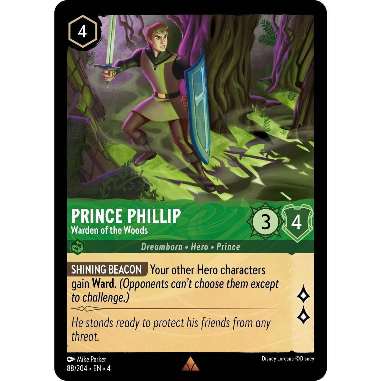 Ravensburger Prince Phillip - Warden of the Woods (88/204) (Ursula's Return) by LAB7 Malta, Europe