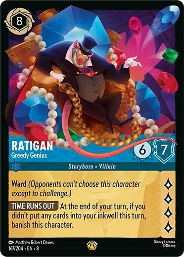 Ravensburger Ratigan - Greedy Genius (167/204) (Reign of Jafar) by LAB7 Malta, Europe