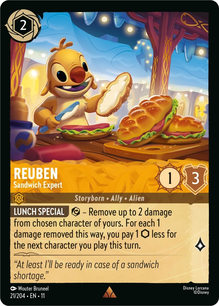 Disney Lorcana Reuben - Sandwich Expert (21/204) by LAB7 Malta, Europe