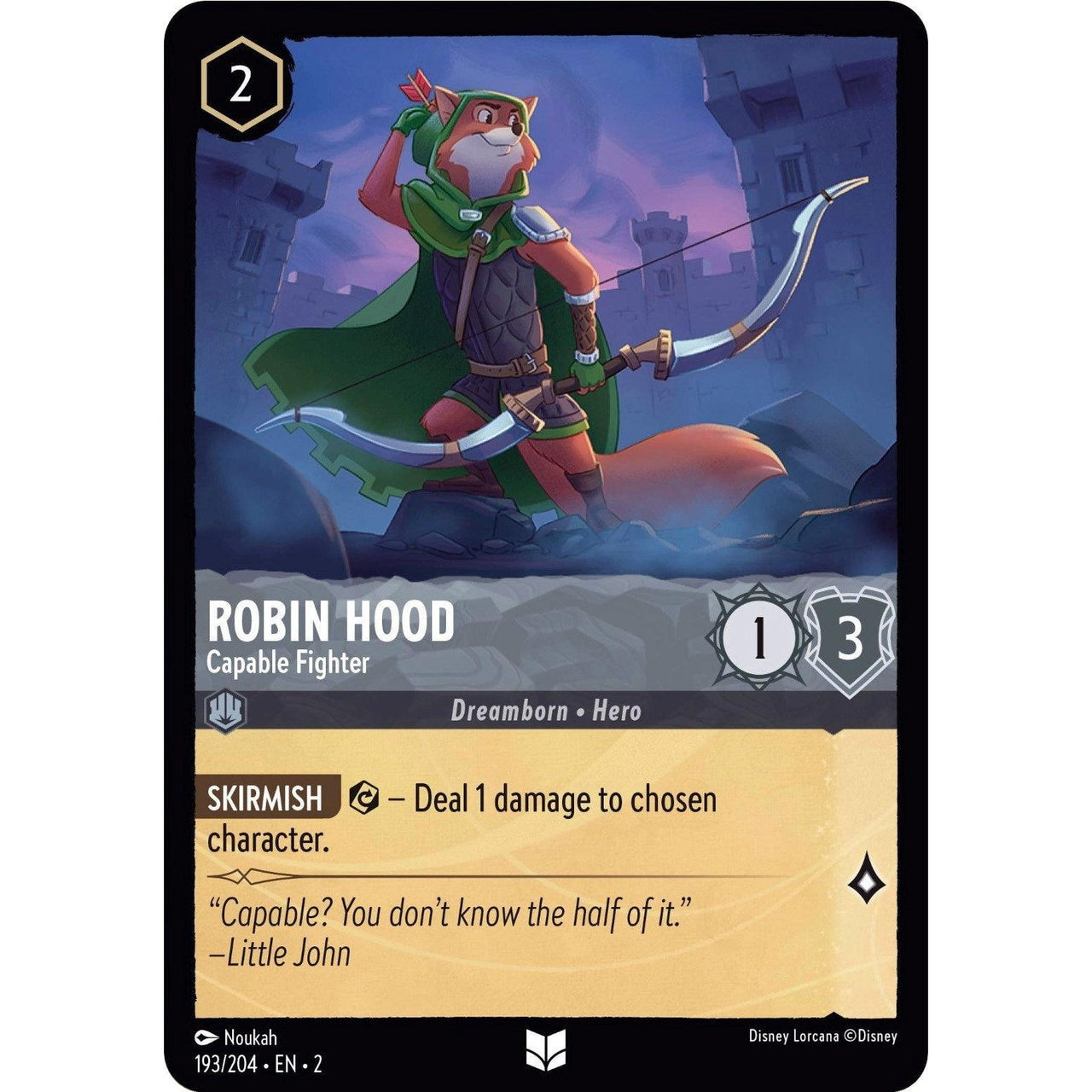 Ravensburger Robin Hood - Capable Fighter (193/204) (Rise of the Floodborn) by LAB7 Malta, Europe