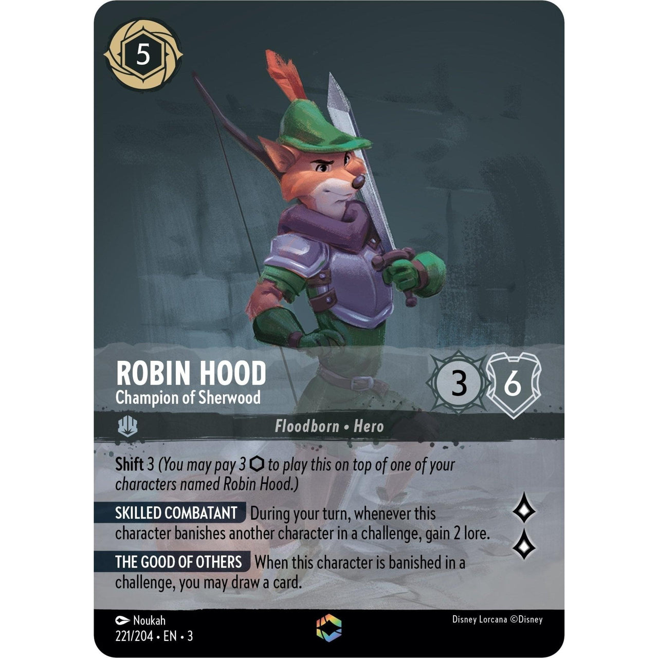 Ravensburger Robin Hood - Champion of Sherwood (Enchanted) (221/204) (Into the Inklands) by LAB7 Malta, Europe
