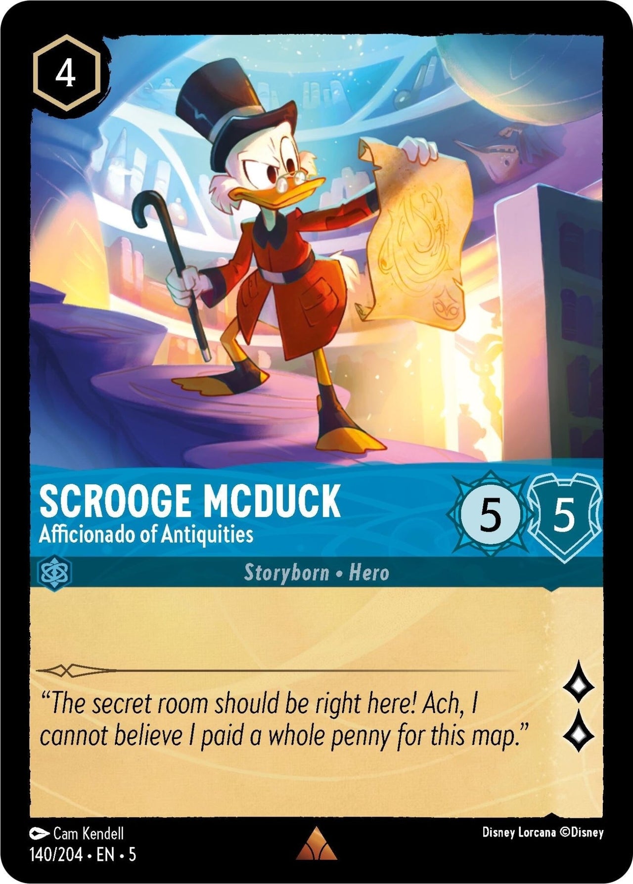 Ravensburger Scrooge McDuck - Afficionado of Antiquities (140/204) (Shimmering Skies) by LAB7 Malta, Europe
