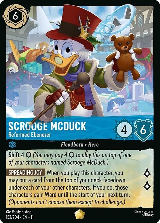 Disney Lorcana Scrooge McDuck - Reformed Ebenezer (152/204) by LAB7 Malta, Europe