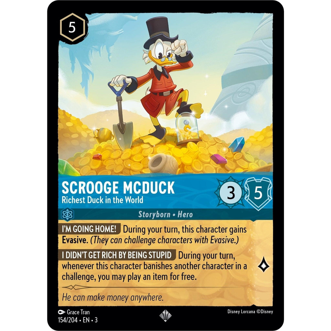 Ravensburger Scrooge McDuck - Richest Duck in the World (154/204) (Into the Inklands) by LAB7 Malta, Europe