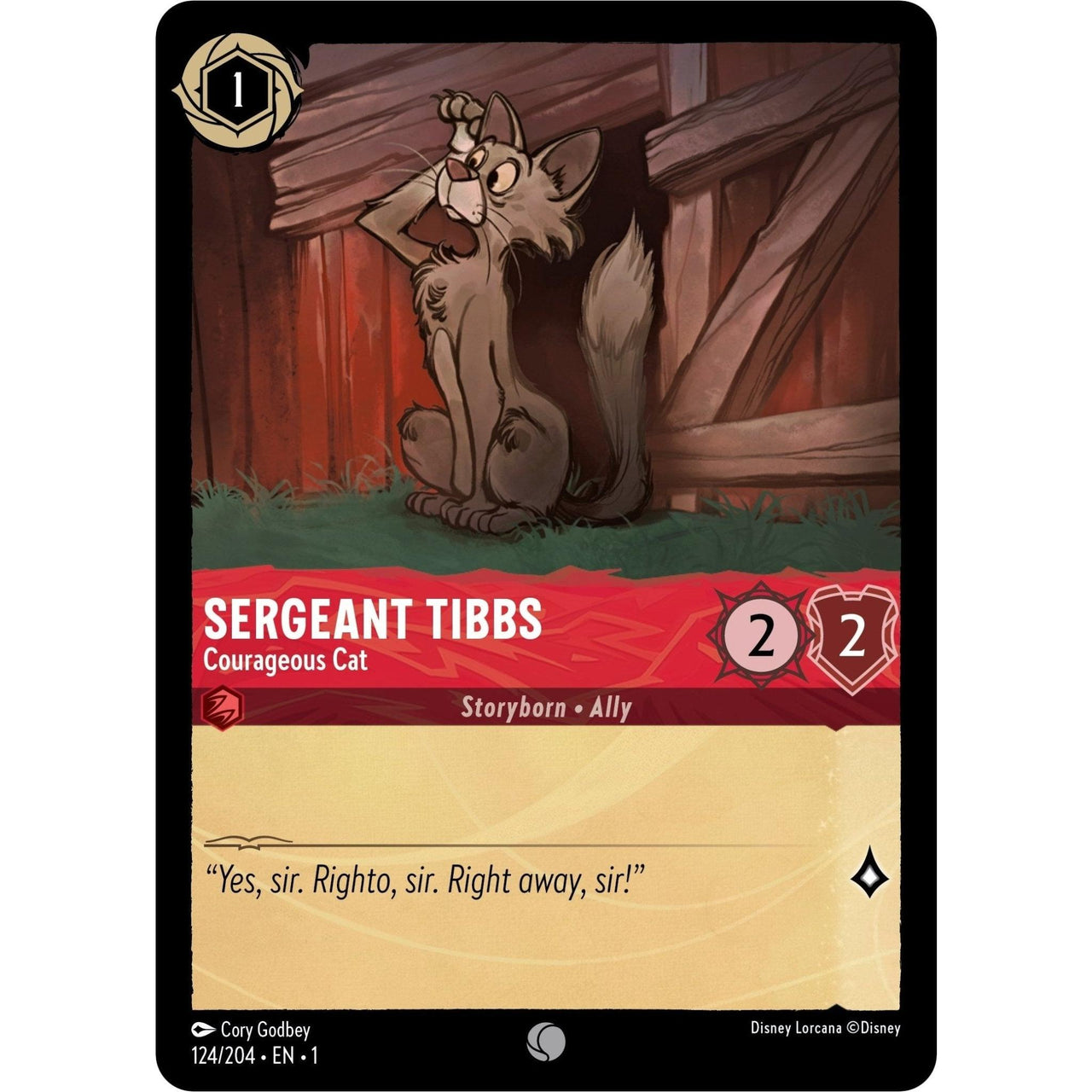 Ravensburger Sergeant Tibbs - Courageous Cat (124/204) (The First Chapter) by LAB7 Malta, Europe