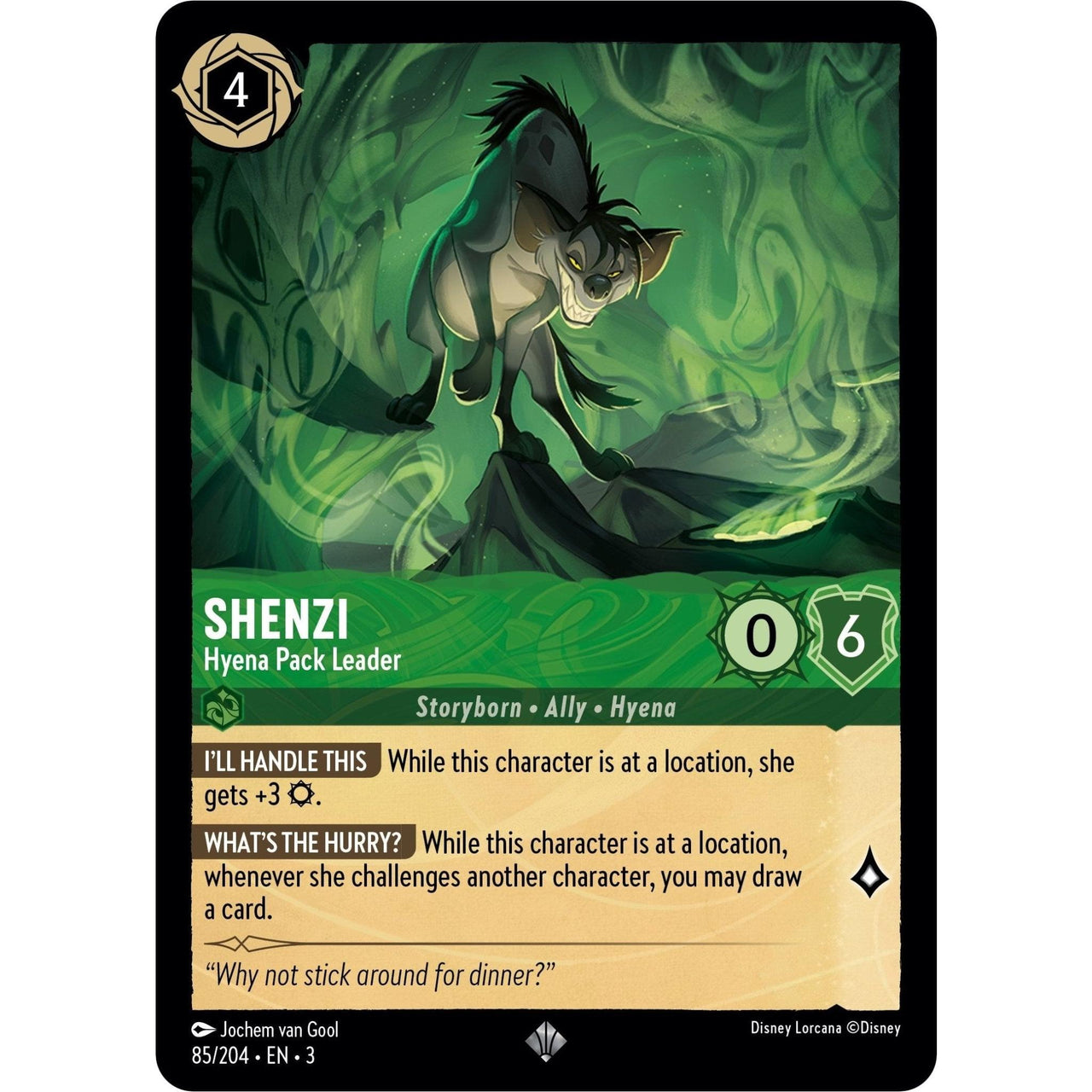 Ravensburger Shenzi - Hyena Pack Leader (85/204) (Into the Inklands) by LAB7 Malta, Europe
