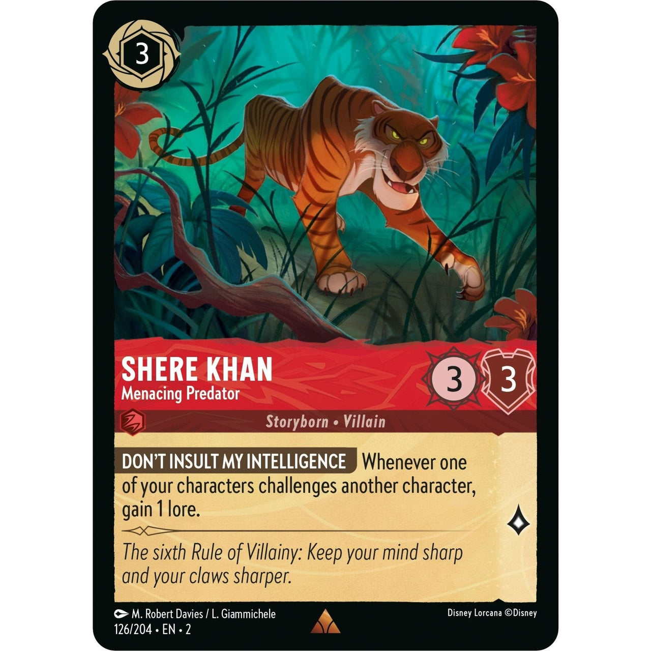 Ravensburger Shere Khan - Menacing Predator (126/204) (Rise of the Floodborn) by LAB7 Malta, Europe